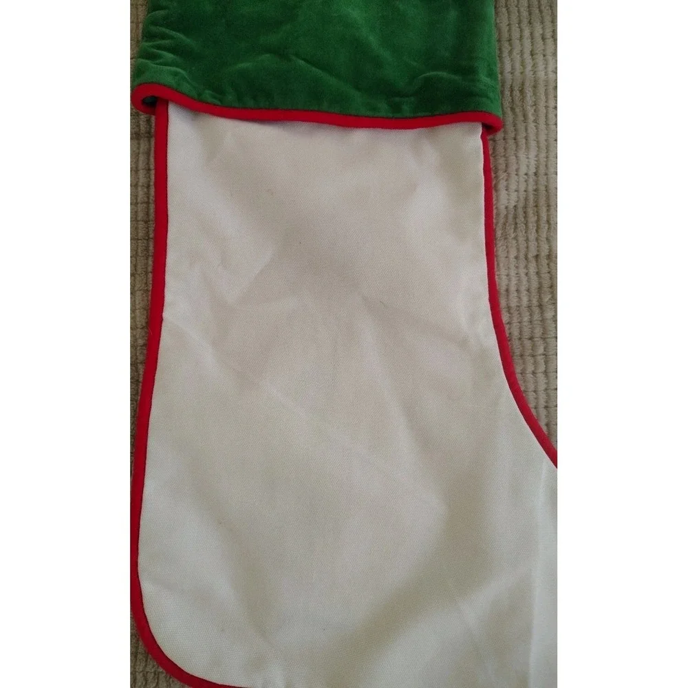 House Of‎ Hatten Vintage Christmas Stocking Boy With Holly